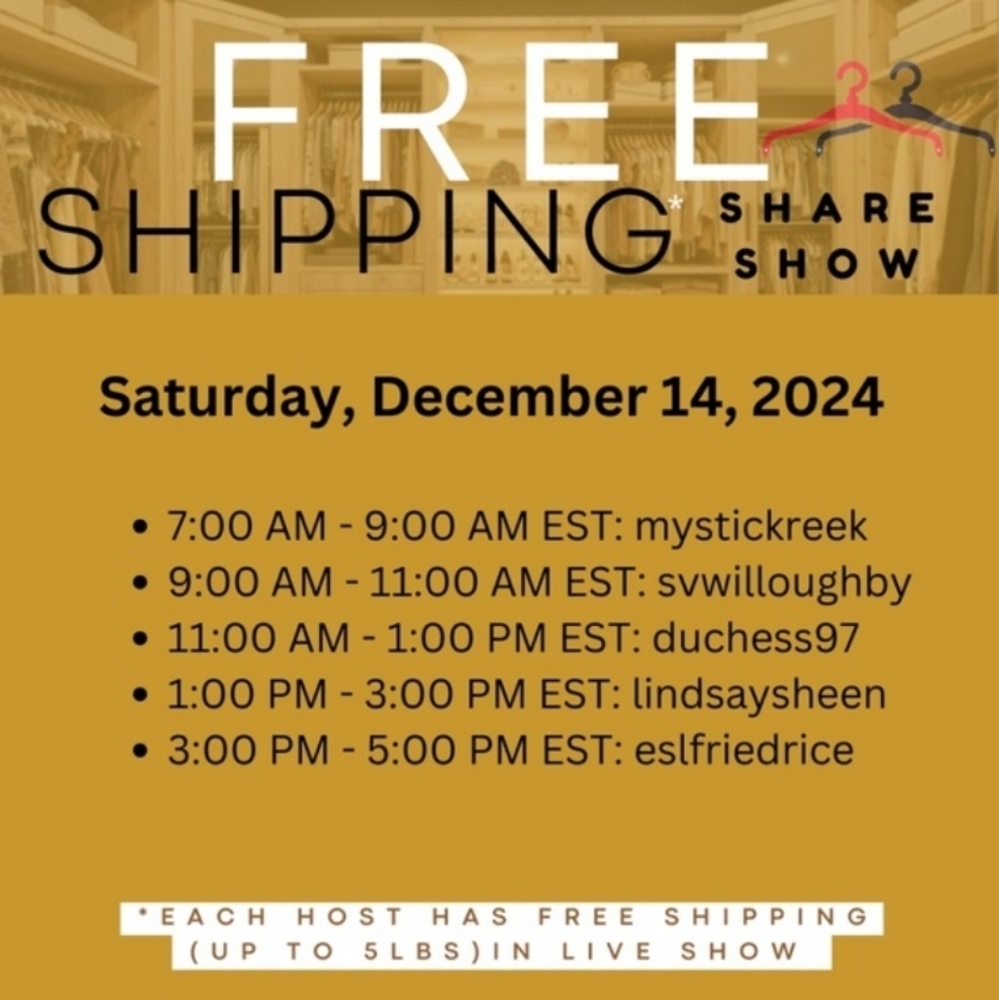 Free Shipping Saturday Train for Hosts!